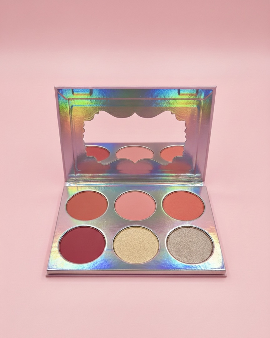 Blusher and highlights palette